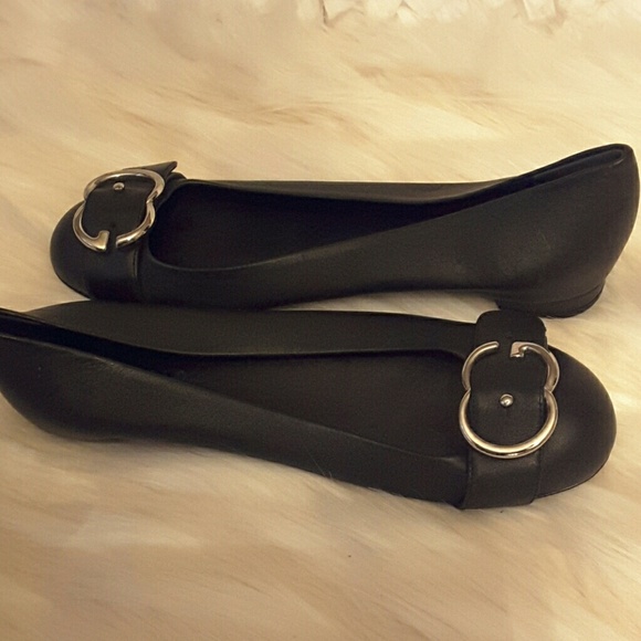 Authentic Gucci Sachalin blk flats with silv logo - Picture 5 of 8